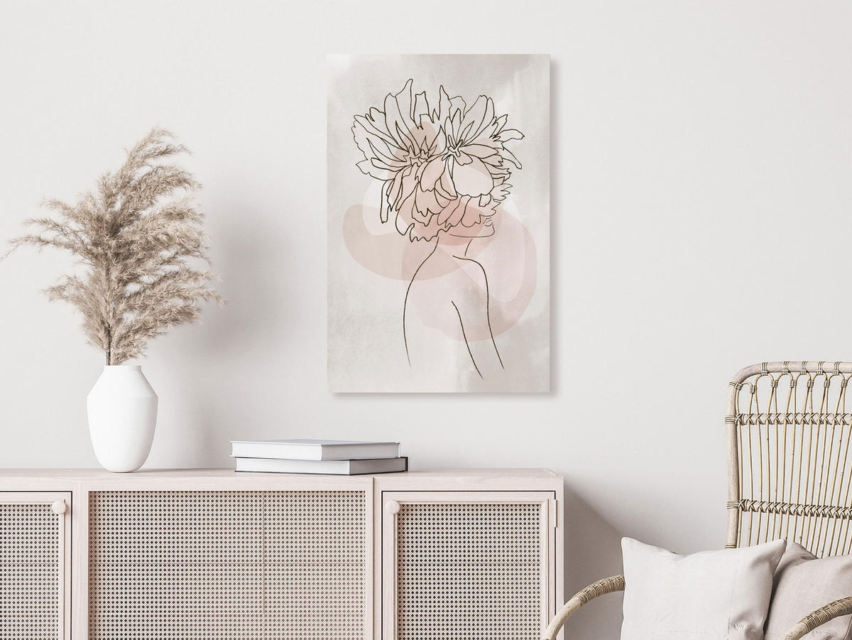 KUNSTDRUCK Grau 40/60 cm - Schwarz/Grau, Textil (40/60cm) - KUNSTLOFT