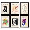 POSTER Set Mit 6 Illustrationen Von Henri Matisse Silhouetten A3 Schwarzer Rahmen - Schwarz, Papier (29/3cm) - Nacnic