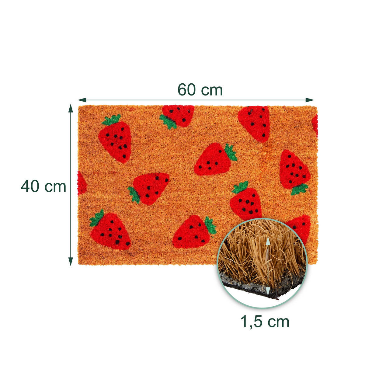ROHOŽ - viacfarebná, textil/plast (60/40cm) - Relaxdays