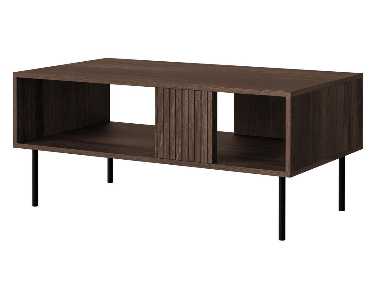 COUCHTISCH Tacos - Schwarz/Braun, Holzwerkstoff/Metall (55/100/46cm) - MIRJAN24
