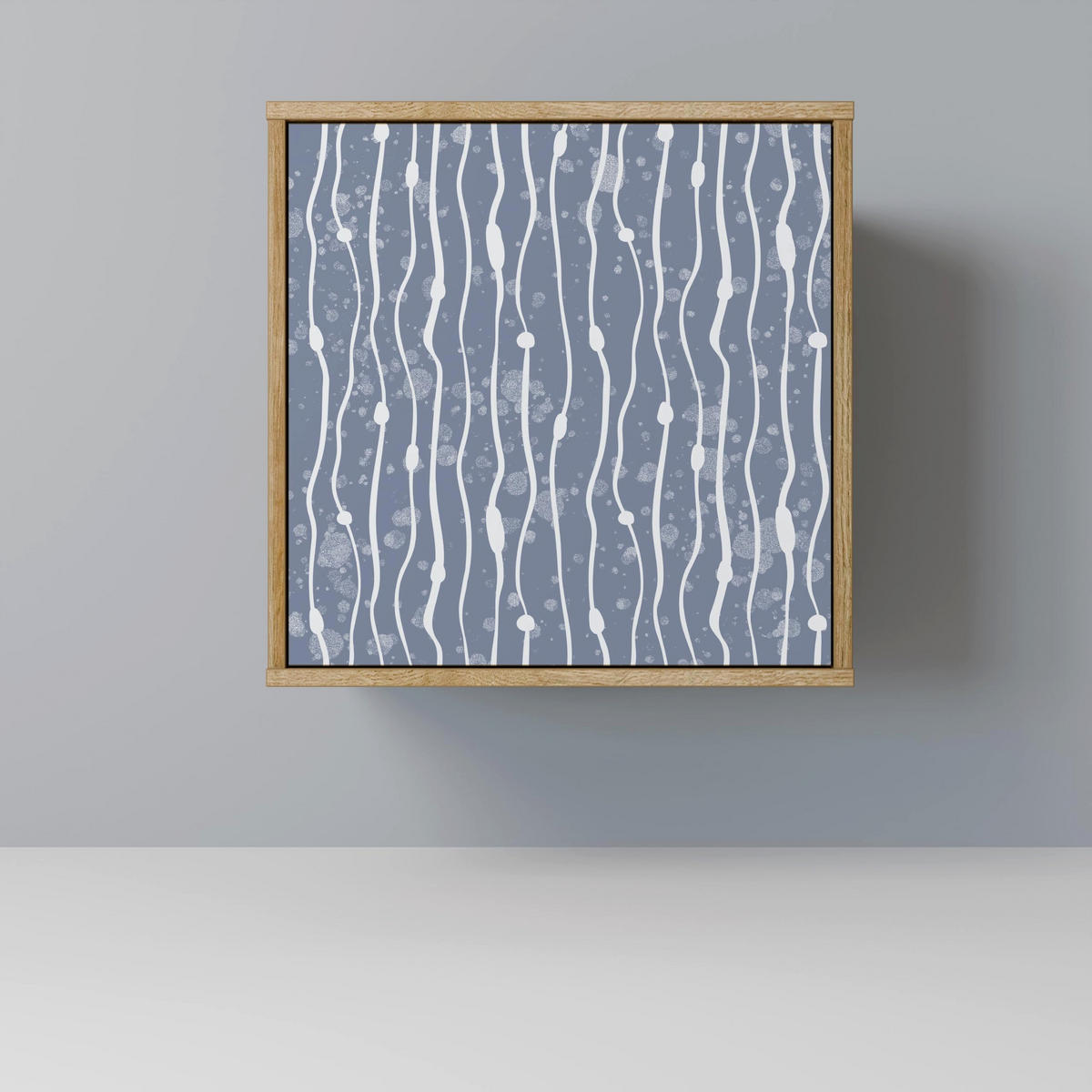 SIDEBOARD GRAPHITE RAIN, Eichefarben, 57,5x42x77,5 cm, Schräge Buchenholzfüße - Eichefarben/Buchefarben, Holzwerkstoff/Buchenholz (57.5/77.5/42cm) - SpaceRebels