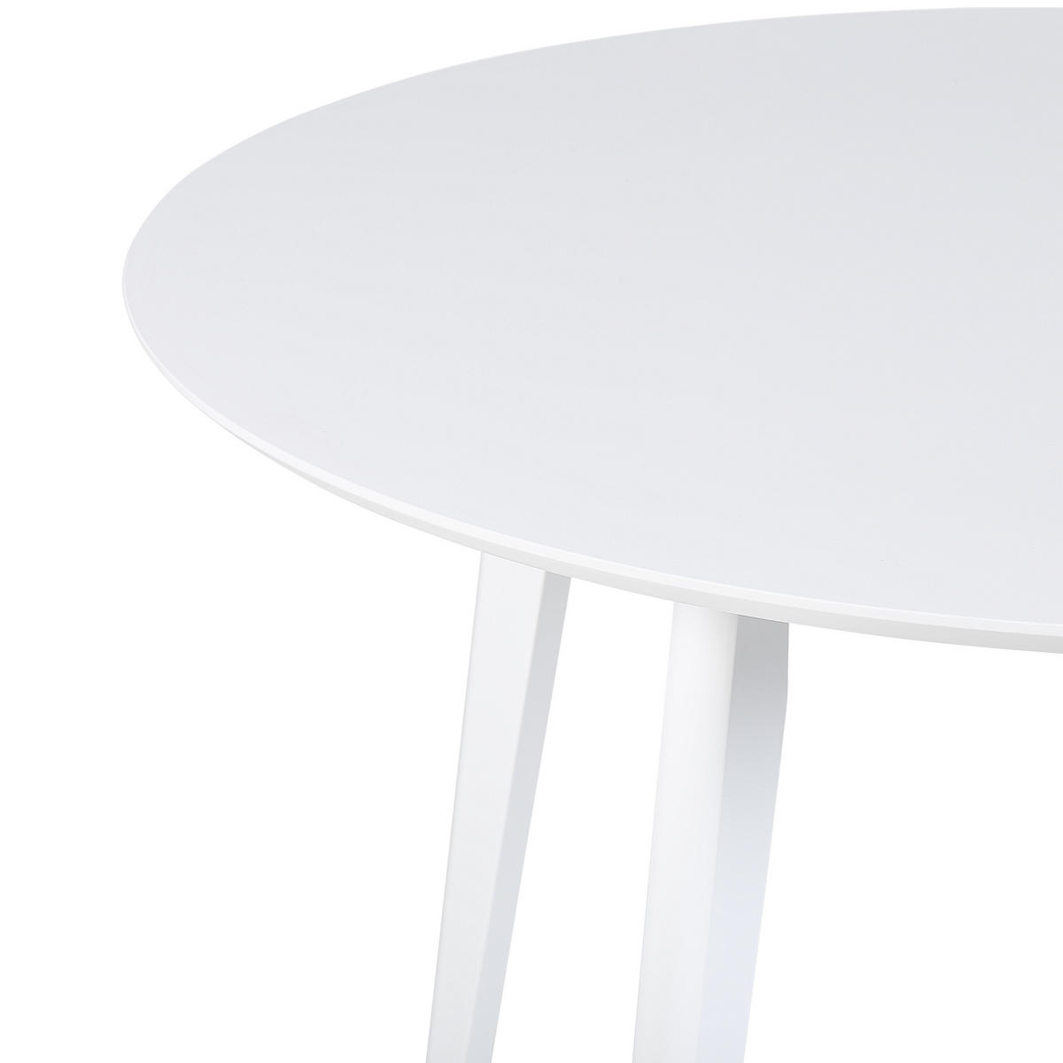ESSTISCH 100/100/75 cm Weiß Rund Roxby - Weiß, Holzwerkstoff (100/100/75cm) - Beliani