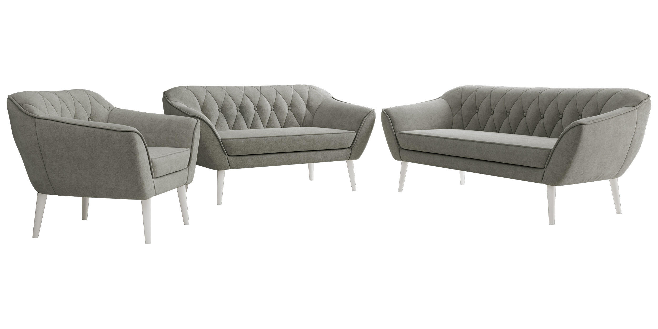 MKS Sitzgarnitur Platin 180x75x74 cm