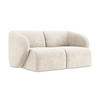 2-SITZER-SOFA Chenille Stoff Beige - Creme/Schwarz, Holzwerkstoff/Kunststoff (174/75/94cm) - LaMiaSofa
