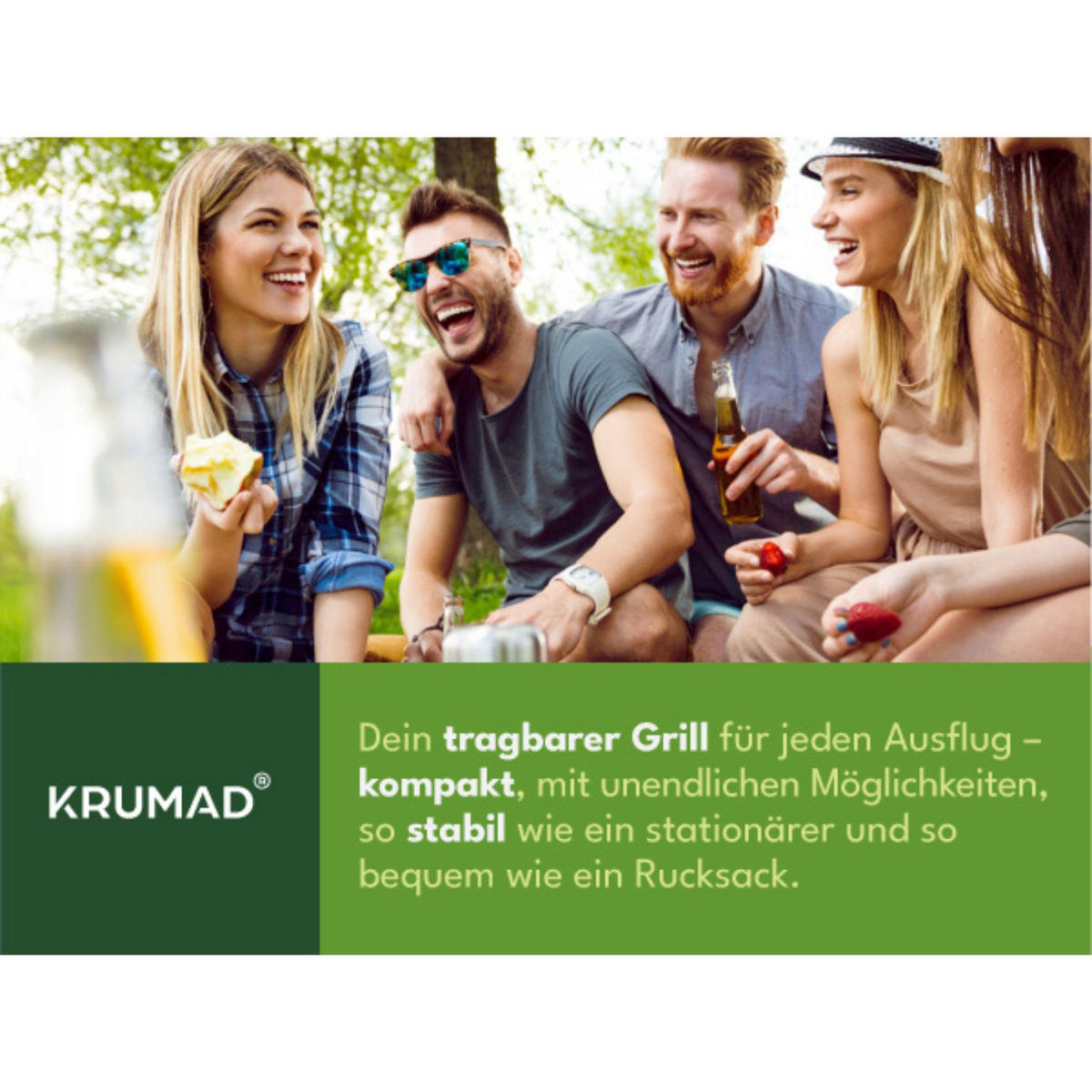 GRILL Camping Klappbar - Schwarz, Metall (35/20/27cm)