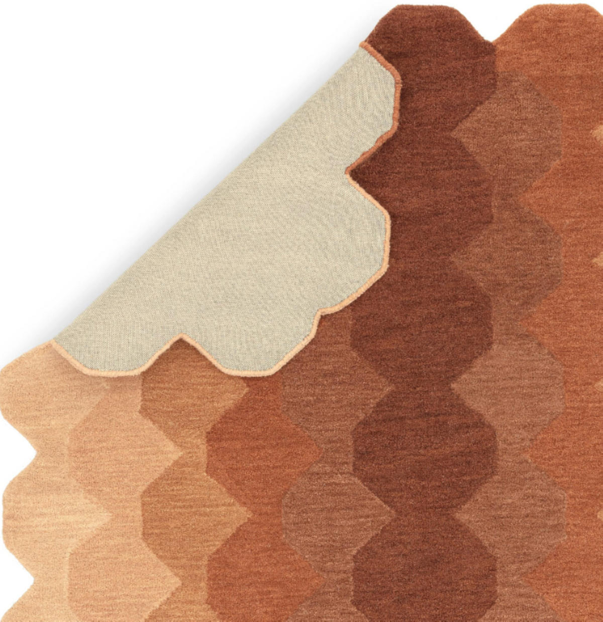 TEPPICH modern handgetuftet KERNEL Orange 160 x 230 cm - Orange, Naturmaterialien (160/230cm) - Novatrend