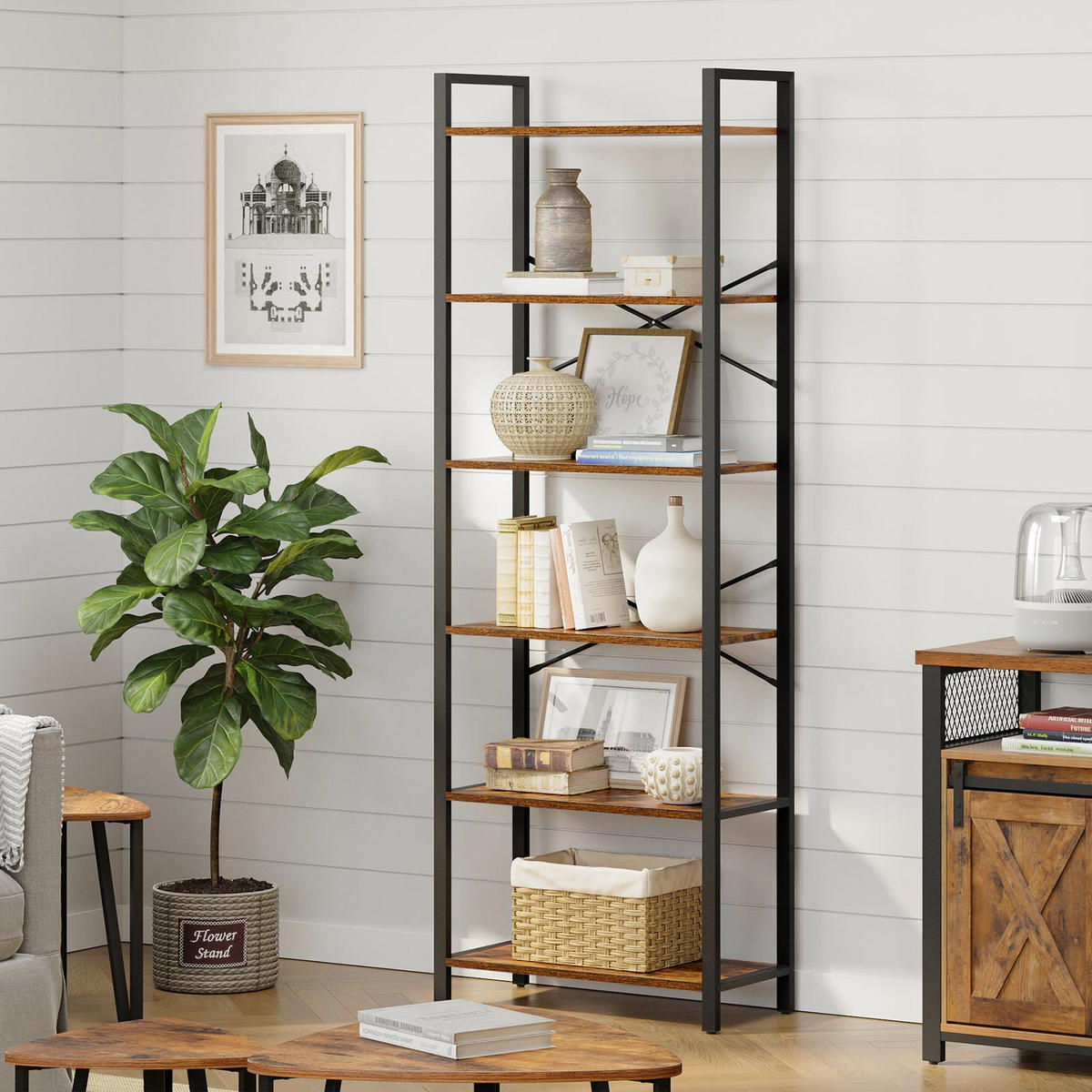 BÜCHERREGAL - Braun, Holzwerkstoff (30/186/66cm) - Hansiro
