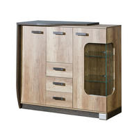 KOMMODE PALMERO 130/114/46cm mit 3 Schubladen 3 Türen Braun - Eichefarben/Braun, Holzwerkstoff (130/114/46cm) - MASSENO