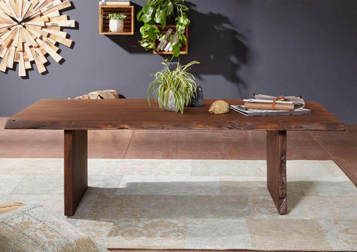 COUCHTISCH Akazie 150x70x45 braun lackiert PURE ACACIA #006 - Braun, Holz (150/70/45cm) - Massivmoebel24