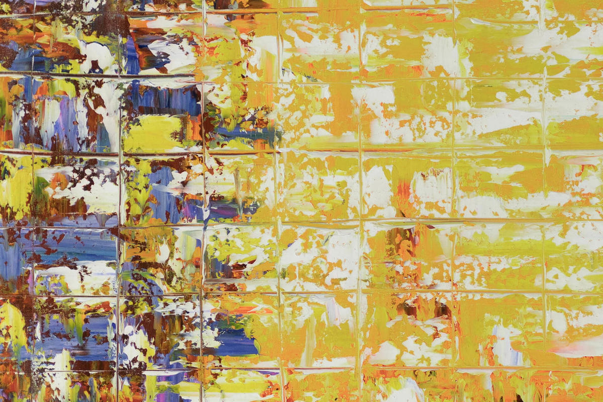 ÖLGEMÄLDE XXL Gelb 200/100 cm - Gelb/Weiß, Holz/Textil (6.68/100cm) - KUNSTLOFT