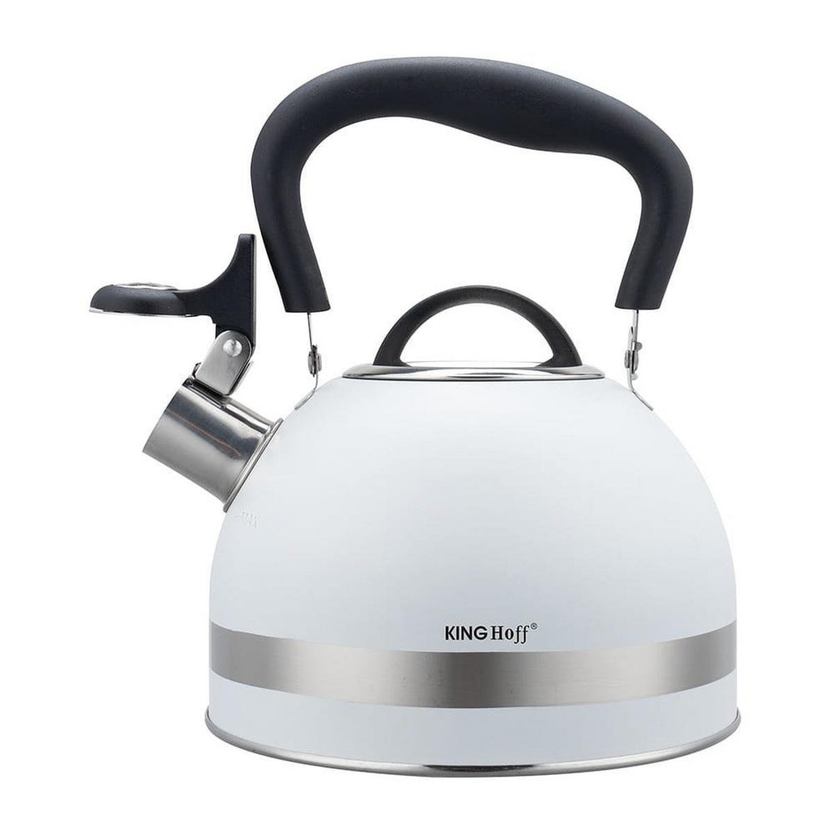 WASSERKESSEL Weiß 22/18/23 cm KH1852 - Weiß, Metall (22cm) - Kinghoff 