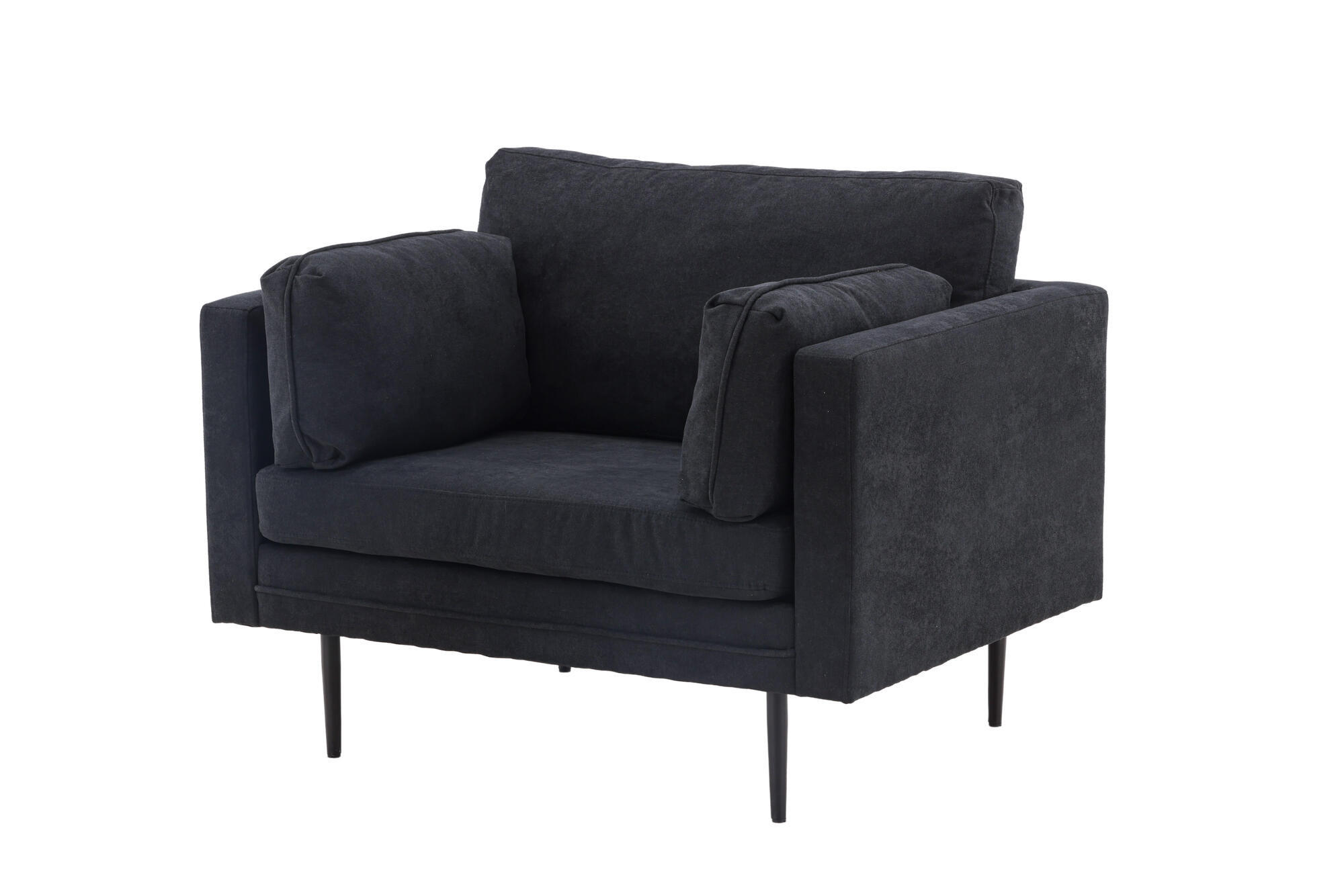 SESSEL BOOM Schwarz 110x90x88 cm - Schwarz, Textil (110/88/90cm) - FURNLUX