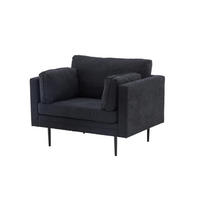 SESSEL BOOM Schwarz 110x90x88 cm - Schwarz, Textil (110/88/90cm) - FURNLUX