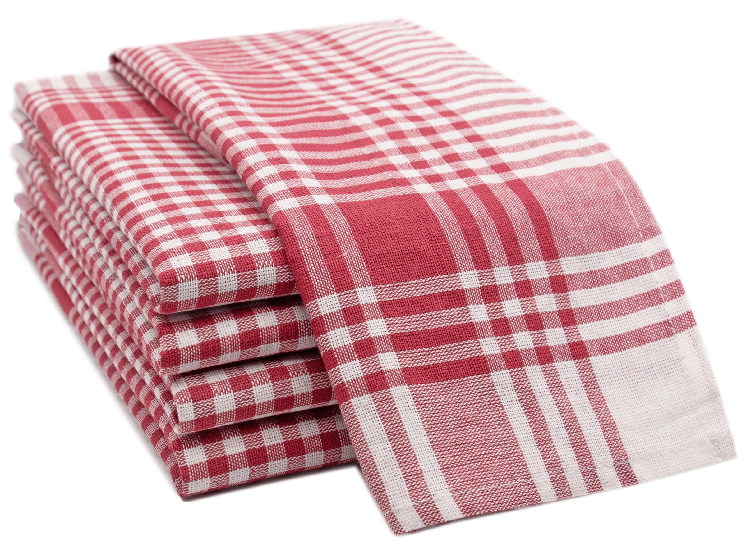 GESCHIRRTÜCHER, 5er-Set, 50x70 cm, 100% Baumwolle, Rot - Rot, Textil (50/70cm) - Zollner