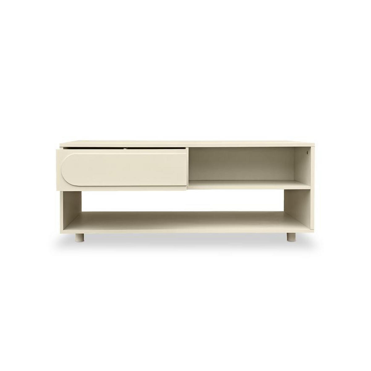COUCHTISCH FLORA, beige, 110 cm, 1 Schublade, Melaminoberfläche - Beige, Holzwerkstoff (45/110/50cm) - Casanoov