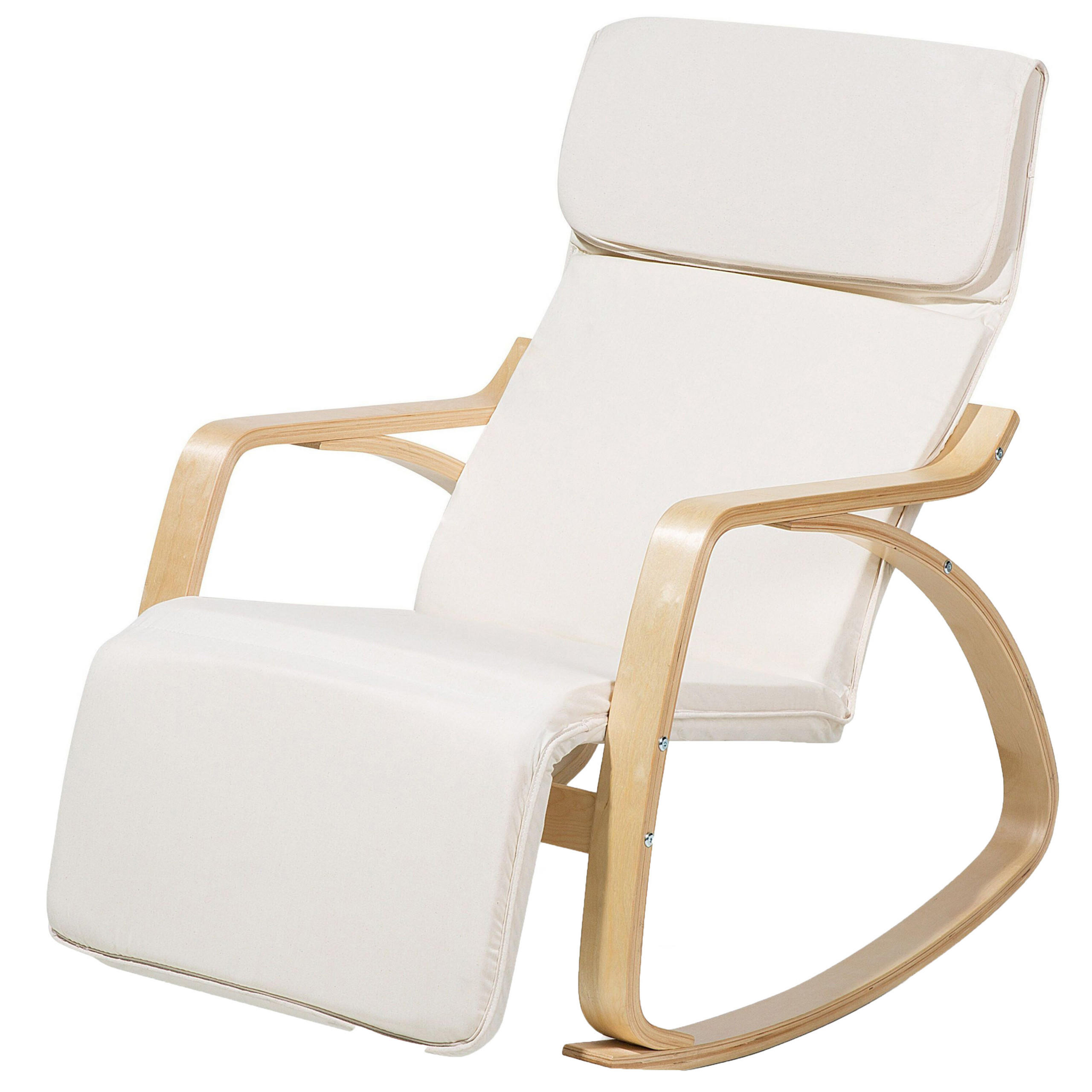 SCHAUKELSESSEL Polsterbezug Beige Weston - Beige, Holz/Textil (68/96/82cm) - Beliani