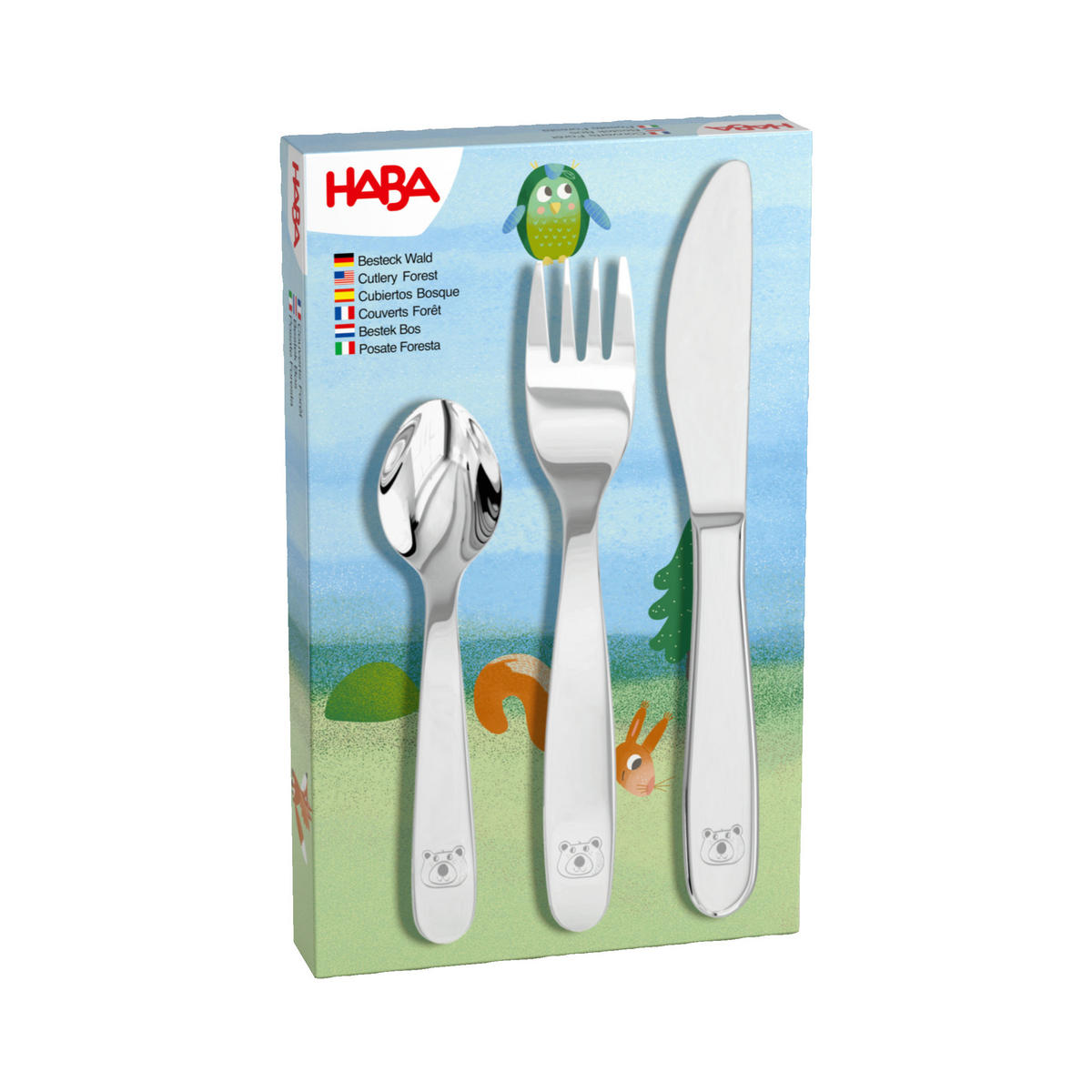 KINDERBESTECK Wald, 3-tlg. - Multicolor, Metall - Haba