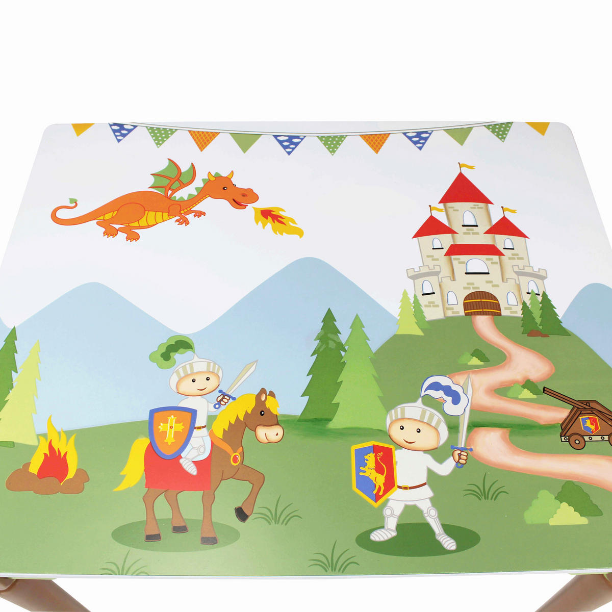 HOLZTISCH Kinder, Mehrfarbig, 56cm - Multicolor, Holz (59.4/55.9/71.1cm) - Teamson Kids