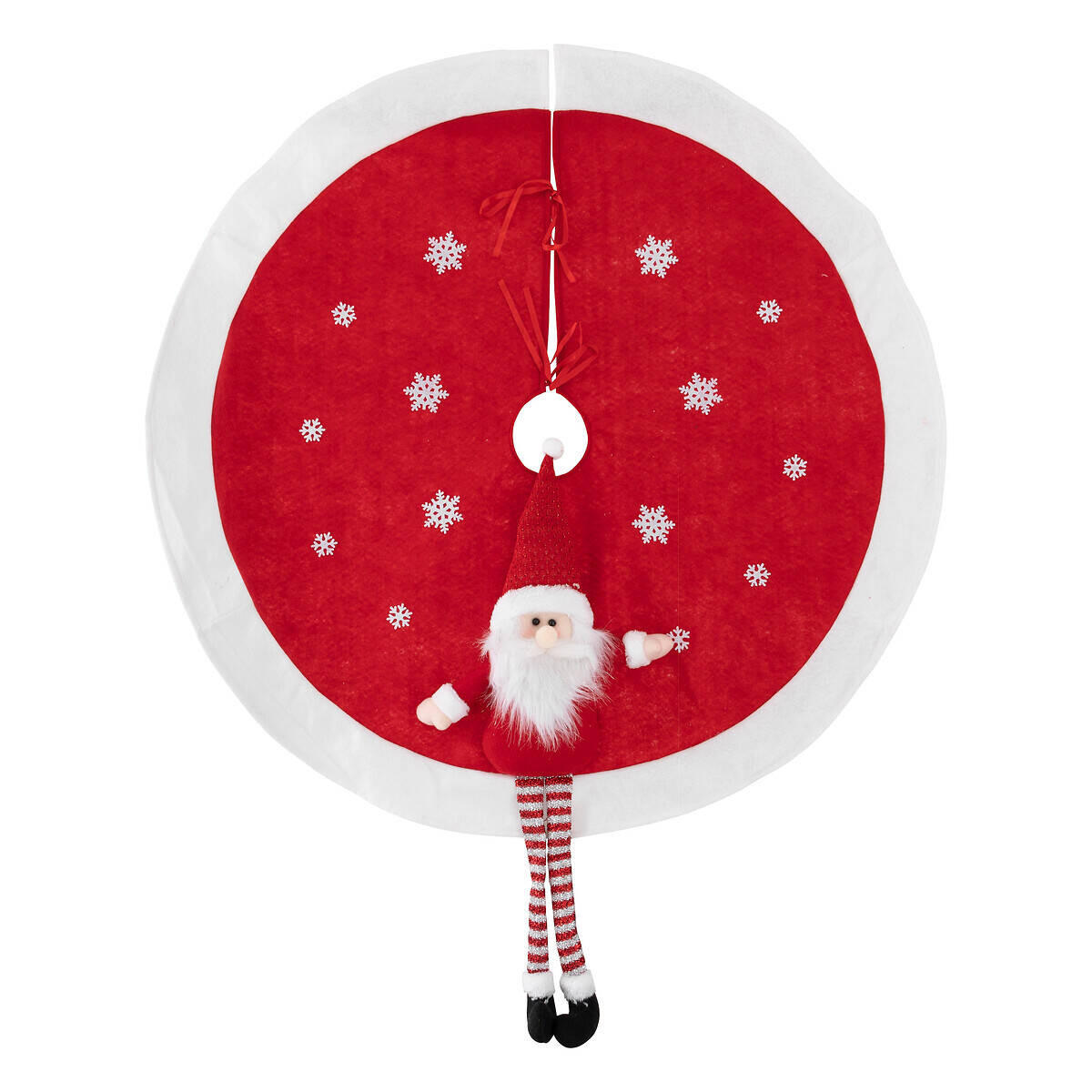 WEIHNACHTSBAUMROCK Weihnachtsmann Ø 90 cm - Rot, Textil (90/3.5/105cm) - Atmosphera Createur d´interieur