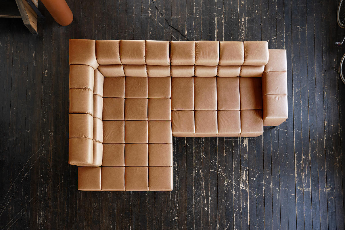 ECKSOFA NELSON Braun Leder Relaxfunktion - Cognac/Dunkelbraun, Leder/Metall (321/216cm) - KAWOLA