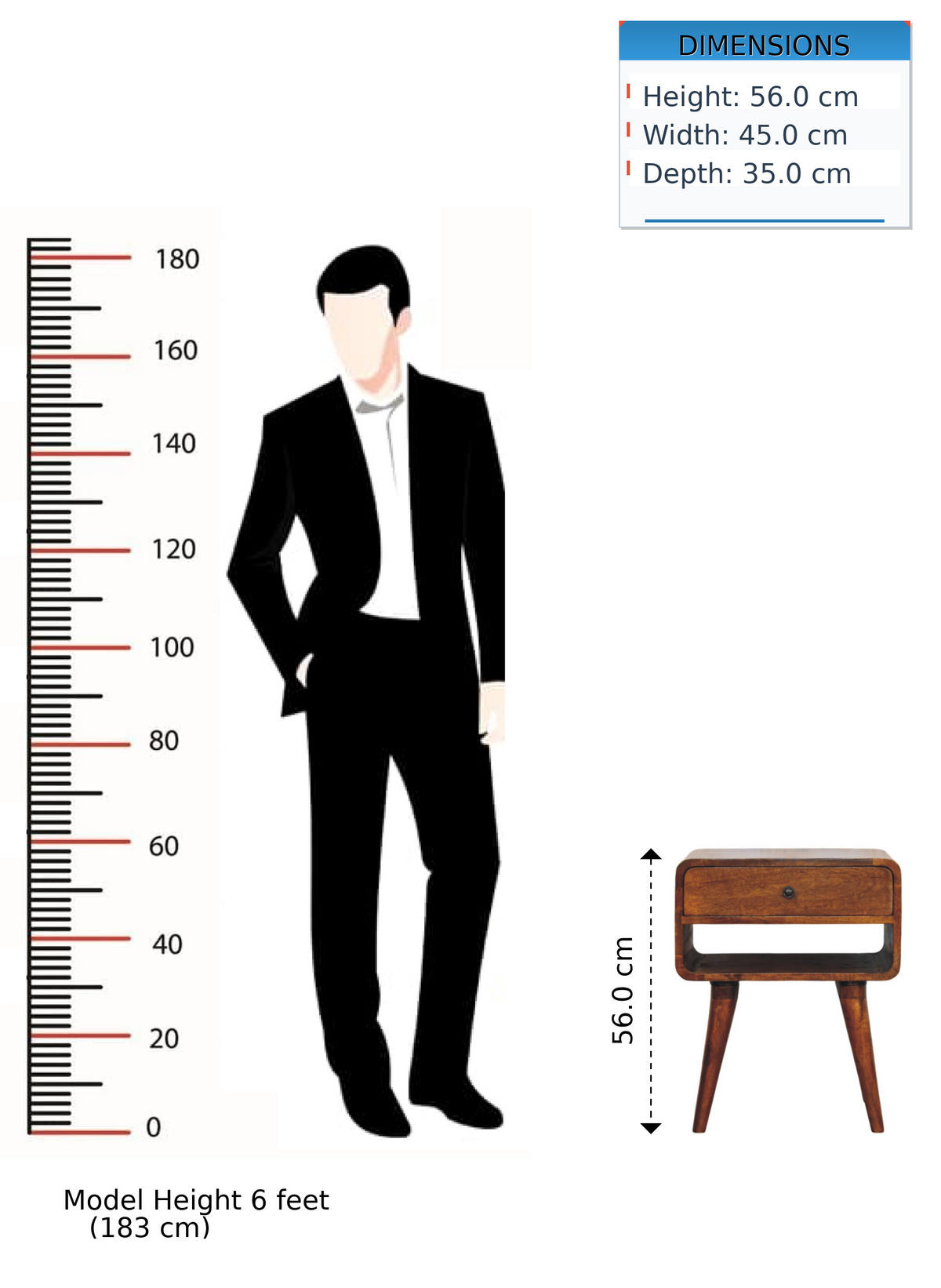 NACHTKASTEN Avora Kastanie, 1 Schublade und Offenes Fach, Dunkelbraun - Dunkelbraun/Messingfarben, Holz/Metall (45/56/35cm) - Artisan Furniture