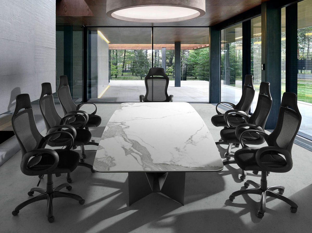 CHEFSESSEL Bürodrehstuhl aus schwarzem Stoff 63/64/120 cm - Schwarz, Textil (63/120/64cm) - ANGEL CERDA