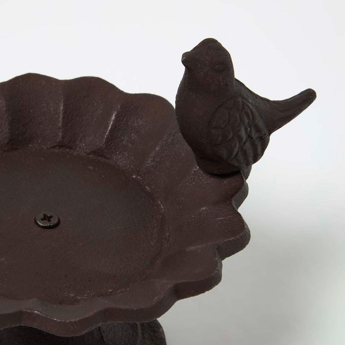 VOGELTRÄNKE stehend, Gusseisen - Braun, Metall (15/14/14cm) - Homescapes
