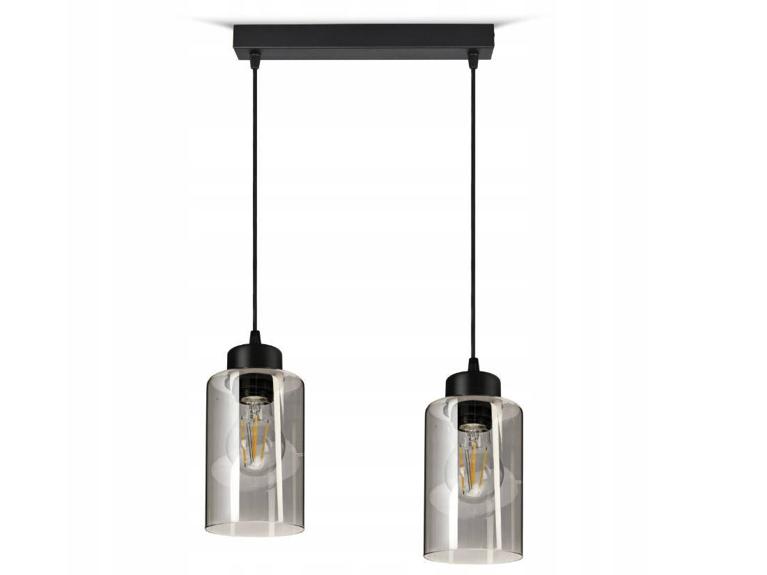 kiki design Pendelleuchte Schwarz, Transparent 32x80x10 cm
