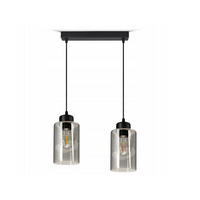 PENDELLEUCHTE TUBE - Transparent/Schwarz, Glas/Metall (10/32/80cm) - kiki design