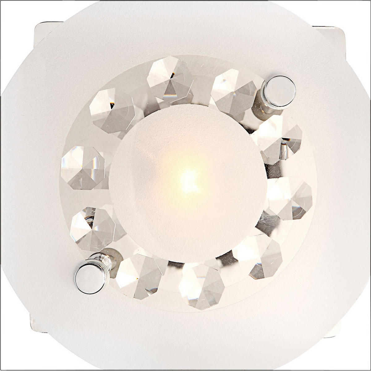 WANDLEUCHTE DIANNE Kristall Silber 2er Set - Silberfarben, Glas (12/9/12cm) - Globo Lighting