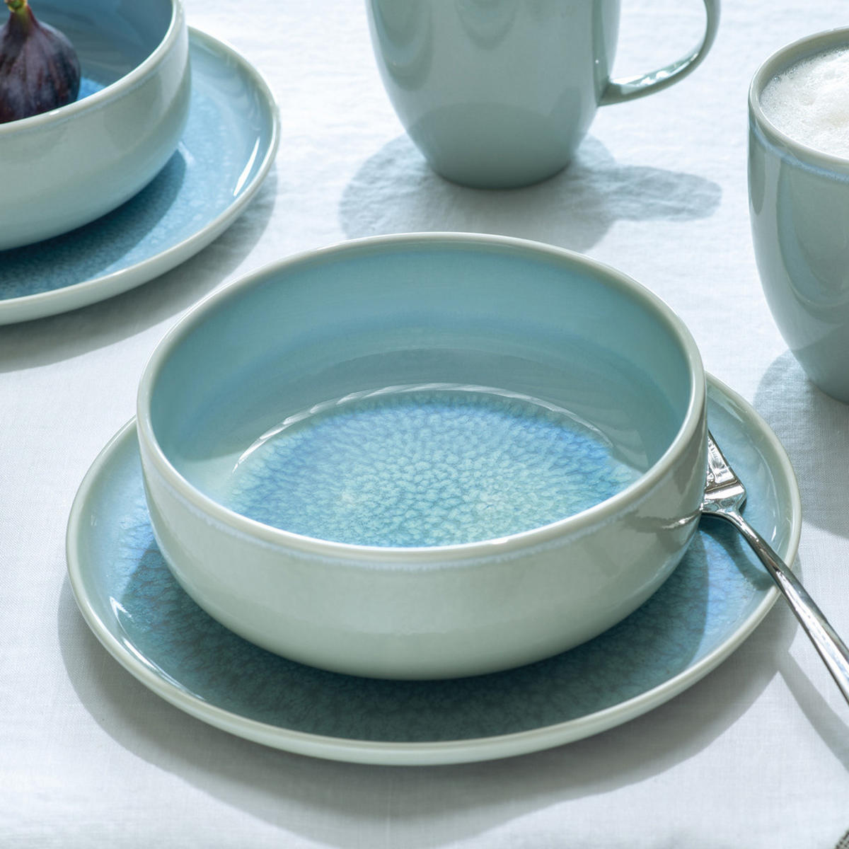 FRÜHSTÜCKSTELLER Crafted Blueberry ø 21 cm 6er Set - Türkis, Keramik (21cm) - like.Villeroy & Boch