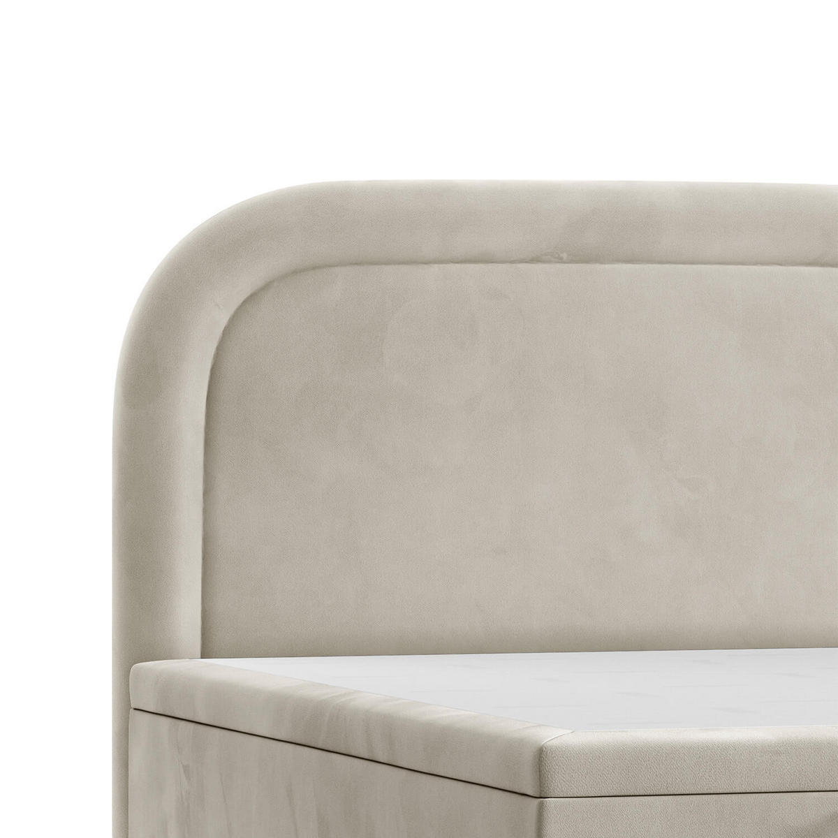 POLSTERBETT Harmony mit Stauraum 180/200 cm Hellbeige im Uttario Stoff - Chromfarben/Beige, Holz/Holzwerkstoff (180/200cm) - AltaBeds