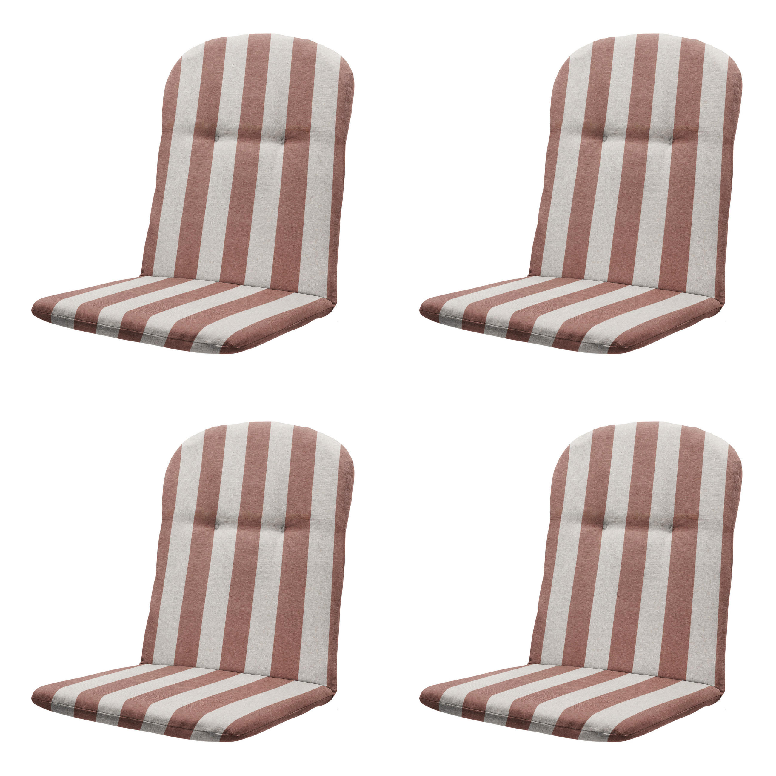 GARTENSTUHLKISSEN Amora - Braun - 96/45/3,5 cm - 4er-Set - Braun, Textil (45/3/96cm) - Madison