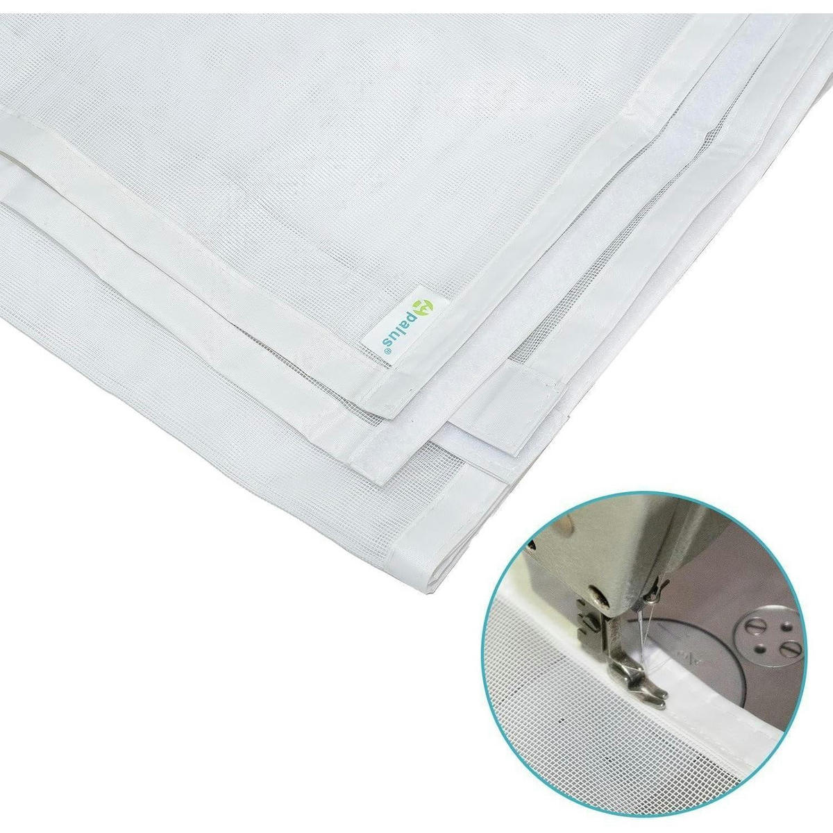 FLIEGENGITTER Tür mit stärkeren Magneten und breitem Klettband, weiß - Weiß, Textil (90/210/1cm)