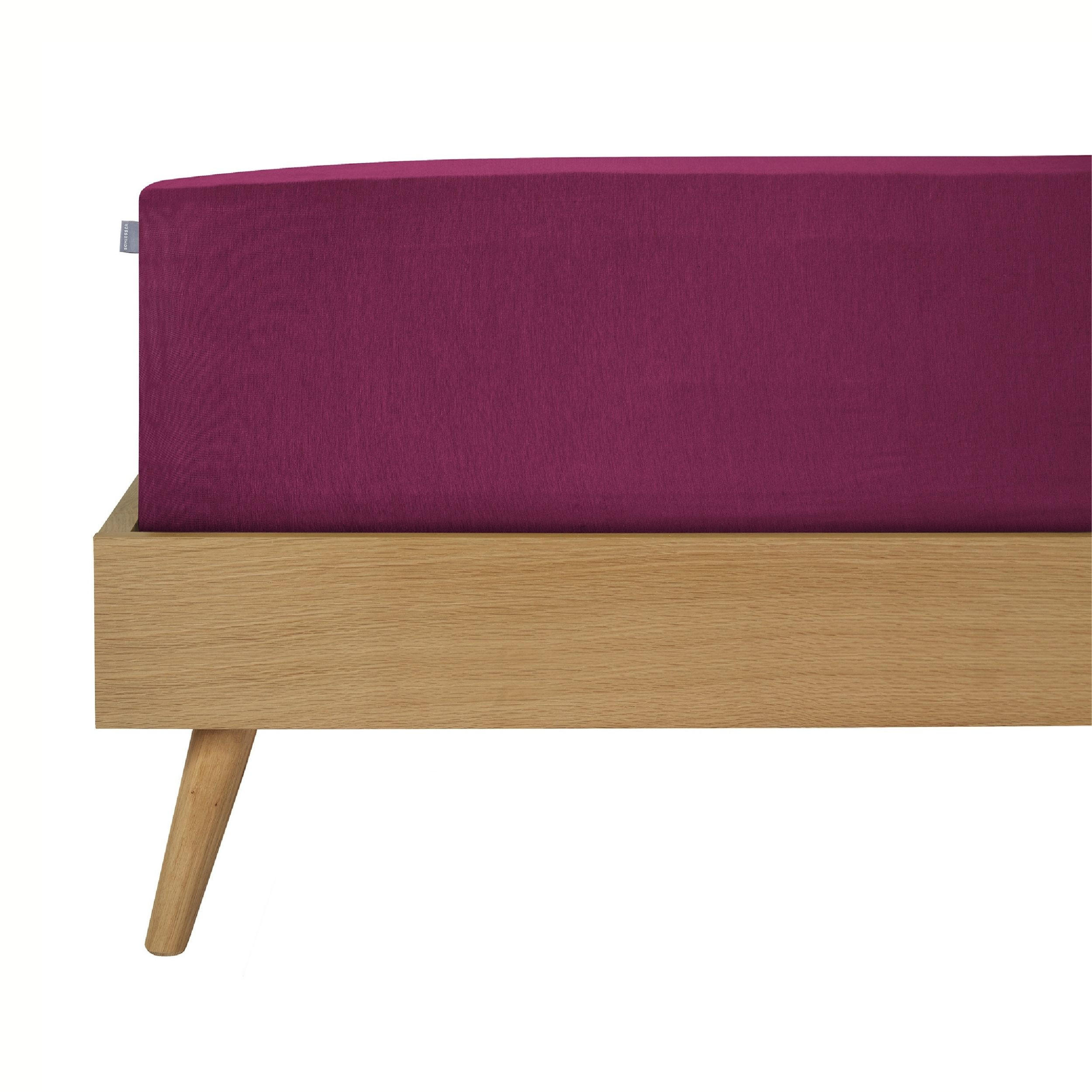 SPANNBETTLAKEN Elli 97 % Baumwolle, 3 % Elasthan 150x200 cm Beere - Beere, Textil (150/200cm) - SCHIESSER