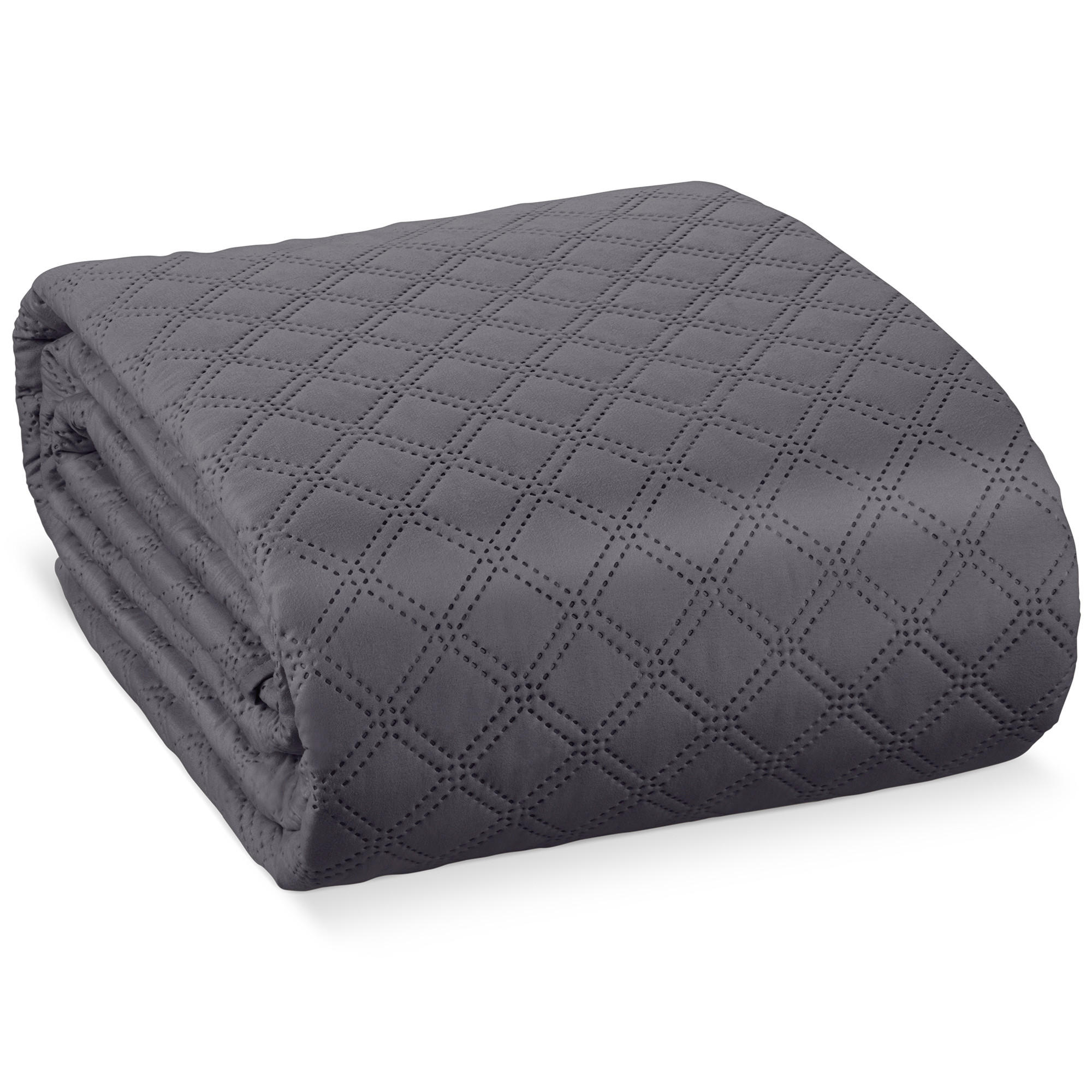 TAGESDECKE Olivia 220/240 cm Anthrazit - Anthrazit, Textil (220/240cm) - Beautissu 