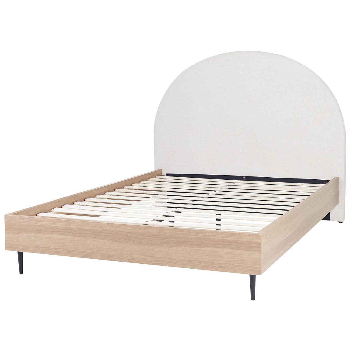 BETT 140/200cm Cremeweiß Millay - Creme, Textil (140/200cm) - Beliani