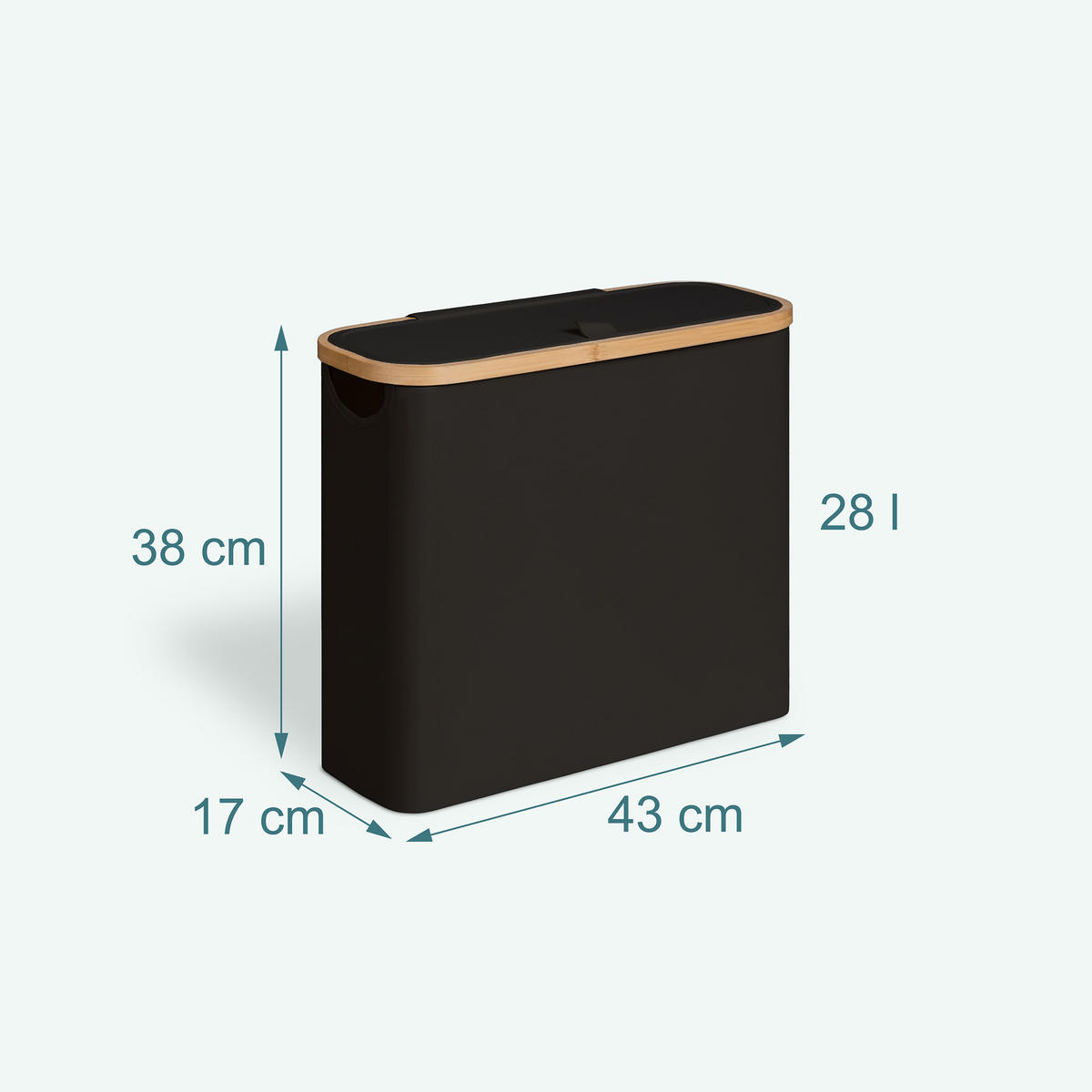 TOILETTENPAPIER-AUFBEWAHRUNG - Schwarz, Holz/Textil (43/38/17cm) - Relaxdays