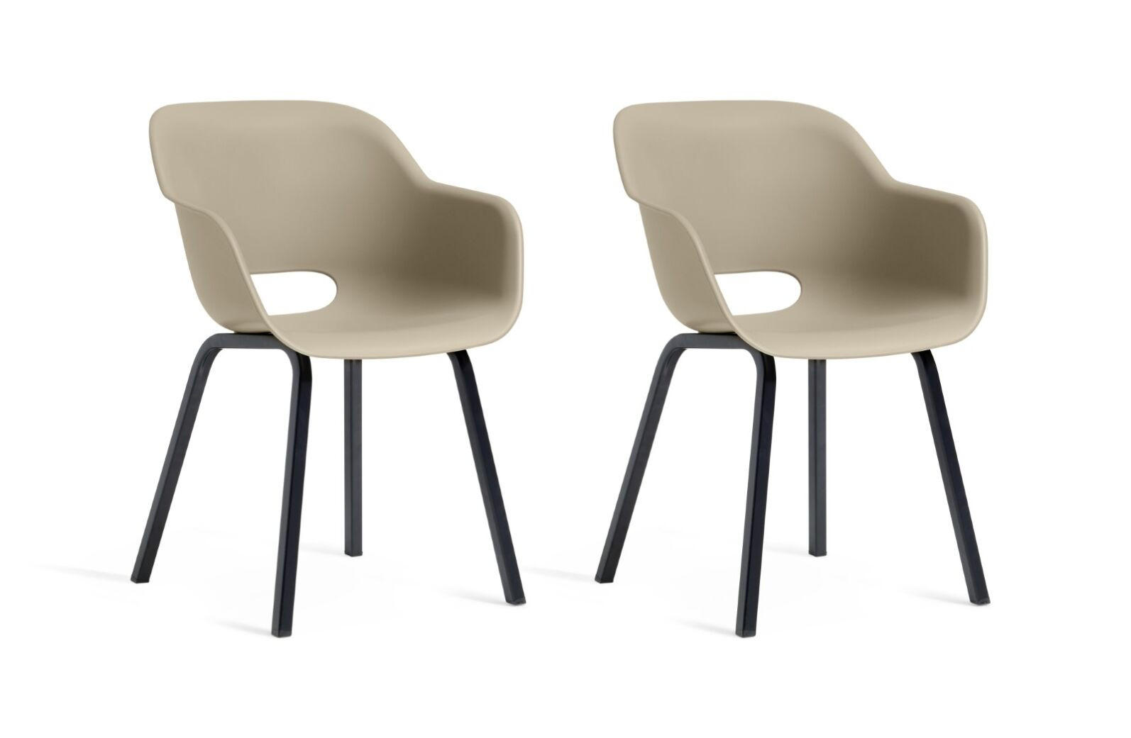 GARTENSTUHL Noa 2er-Set - Taupe, Kunststoff (57/55cm) - Keter