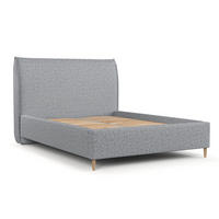 POLSTERBETT Mira 120/200 cm Grau im Riva Stoff - Naturfarben/Grau, Holz/Holzwerkstoff (120/200cm) - AltaBeds