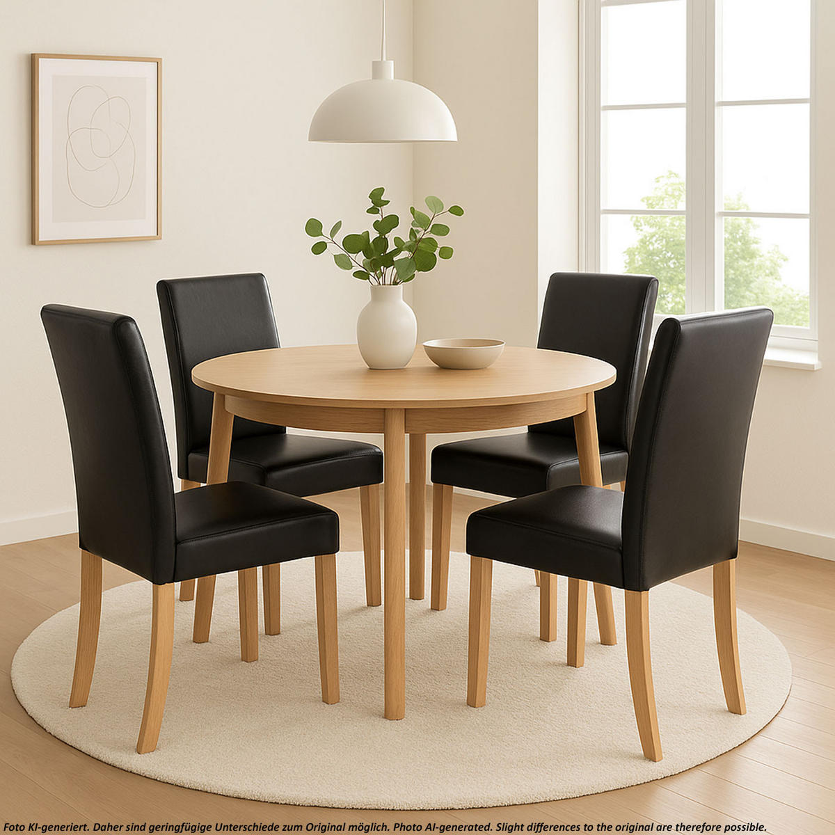 ESSZIMMERSTUHL Schwarz 2er-Set - Schwarz, Textil (43/90/56cm) - MCW