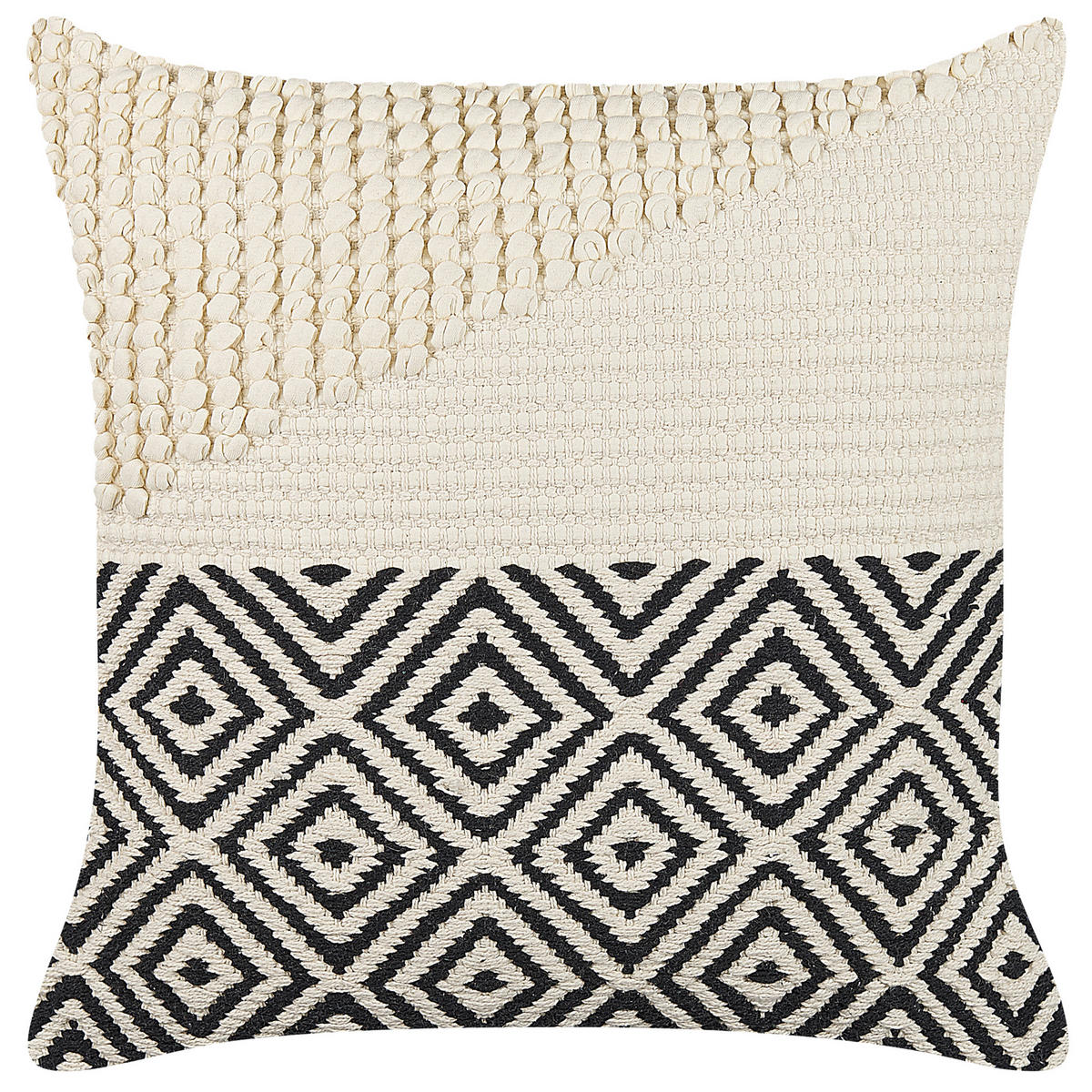 DEKOKISSEN 2er-Set Beige 45/45 cm Calanthe - Beige, Naturmaterialien/Textil (45/45cm) - Beliani
