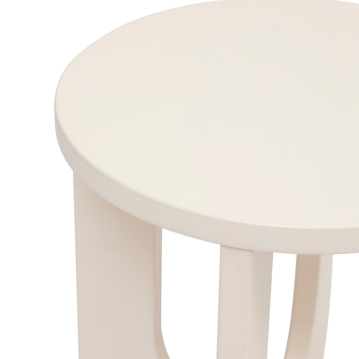 BEISTELLTISCH Bloom rund Beige 40/40/50,5 cm - Weiß, Holzwerkstoff (40/40/50.5cm) - Atmosphera Createur d´interieur