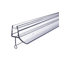 DUSCHDICHTUNG 100 cm für Duschtüren 4–6 mm transparent zuschneidbar - Transparent, Kunststoff (100/2.2cm) - S'AFIELINA