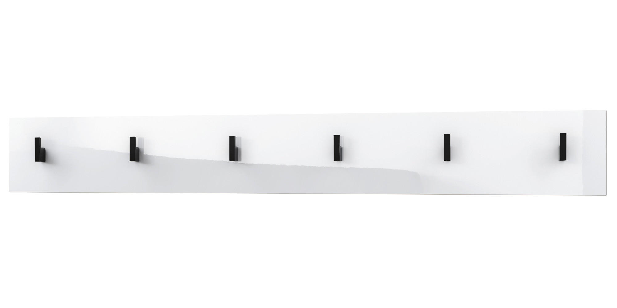 GARDEROBENPANEEL Linea Weiß Hochglanz - Weiß Hochglanz, Holzwerkstoff (110.5/14.5/3.5cm) - Vladon