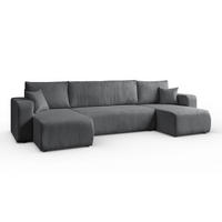Ecksofa PRESTIGE U mit Schlaffunktion, Poso 60 - Grau, Textil (317/83/143cm) - Lookway