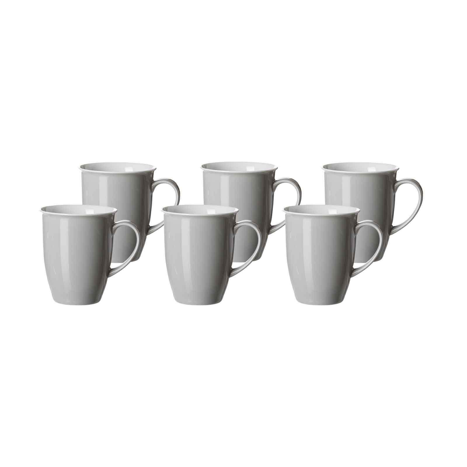 KAFFEEBECHER Doppio Grau 320 ml 6er Set - Grau, Keramik (0.32L) - Ritzenhoff Breker