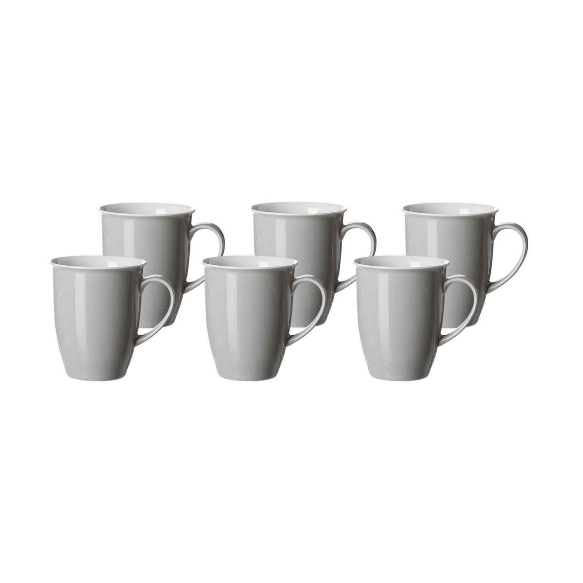 KAFFEEBECHER Doppio Grau 320 ml 6er Set - Grau, Keramik (0.32L) - Ritzenhoff Breker