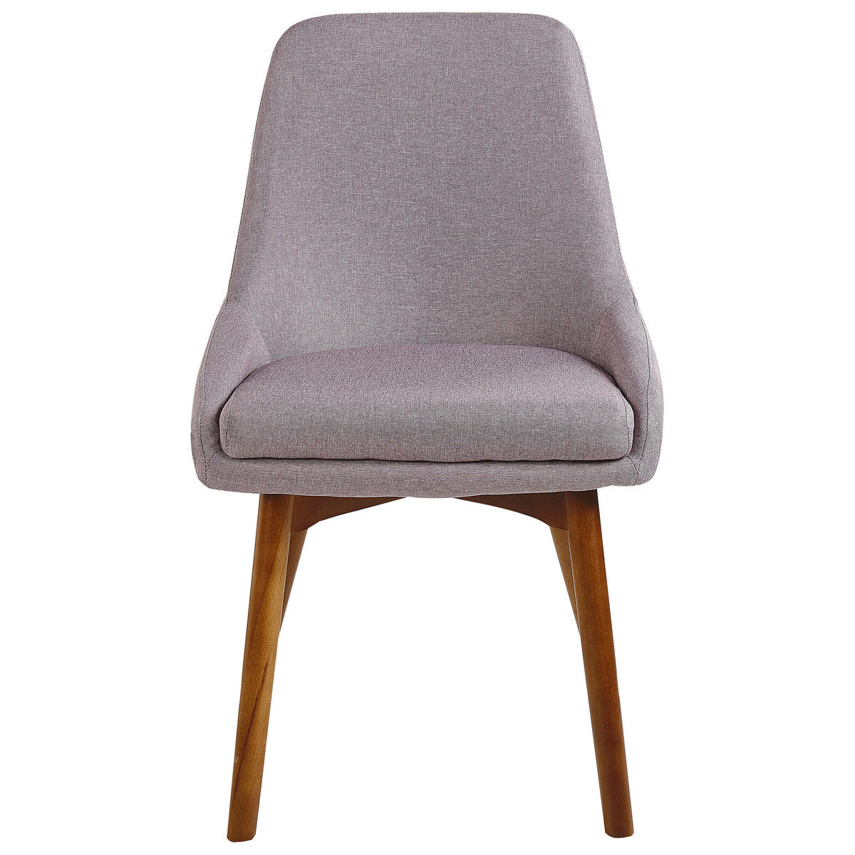STUHL 2er-Set Polsterbezug Grau Melfort - Grau, Holz/Textil (49/82/58cm) - Beliani