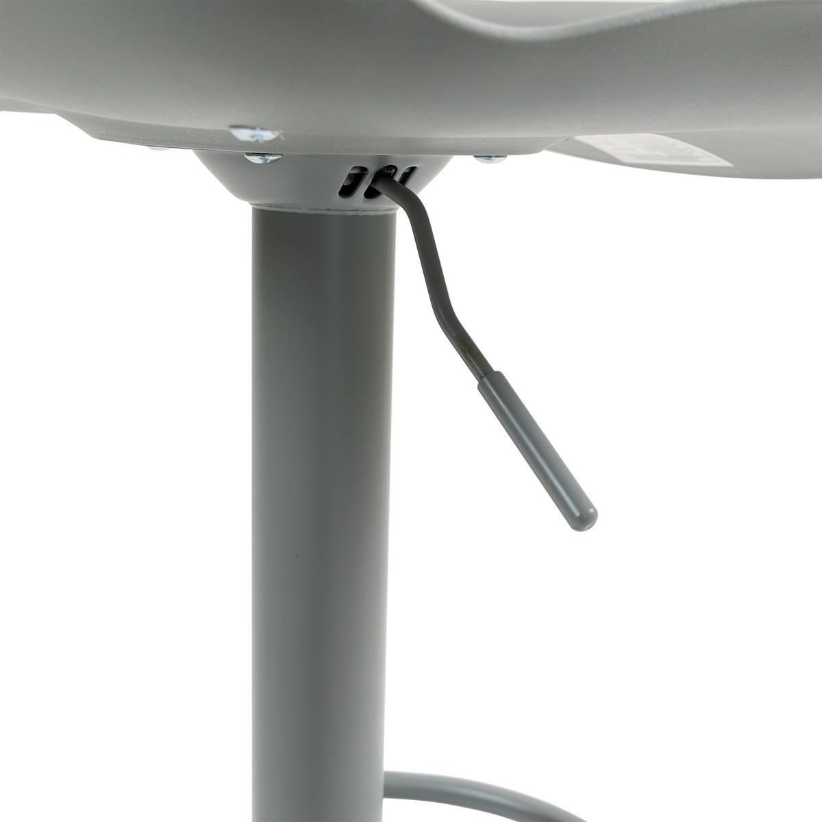 BARHOCKER Grau 2er-Set höhenverstellbar mit Rückenlehne und Fußstütze - Grau, Metall (43/80/44cm) - PANGIVO